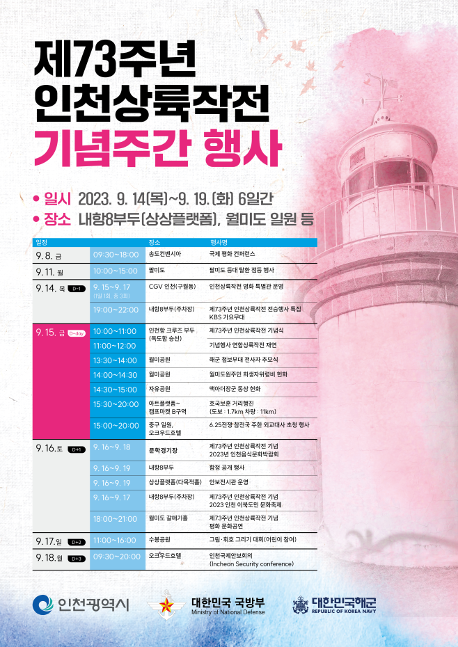인천시, 제73주년 인천상륙작전 전승 행사 개최