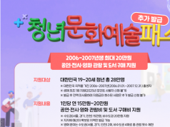 청년문화예술패스 10일부터 추가 발급…도서 구입에도 사용